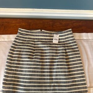 NWT J. Crew Striped Tweed Lined Mini Pencil Skirt